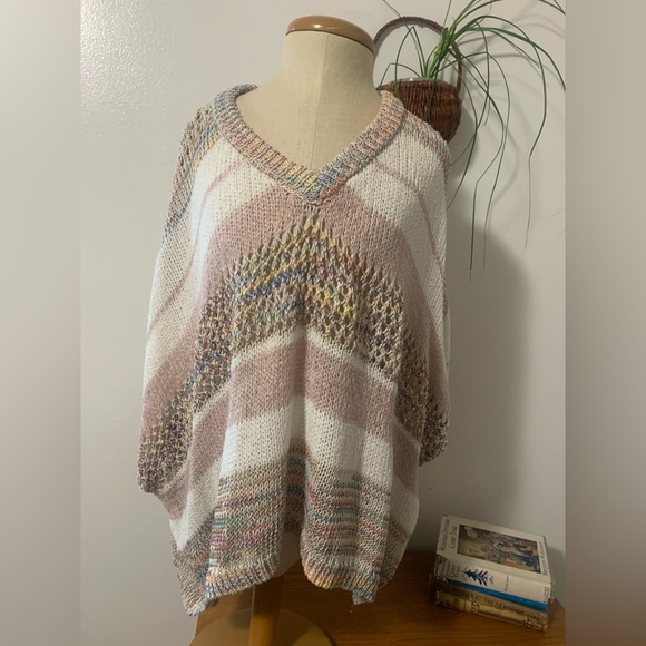 Anthropologie Akemi + Kin - One Size Kimono Cocoon Open Knit Poncho - Picture 7 of 15